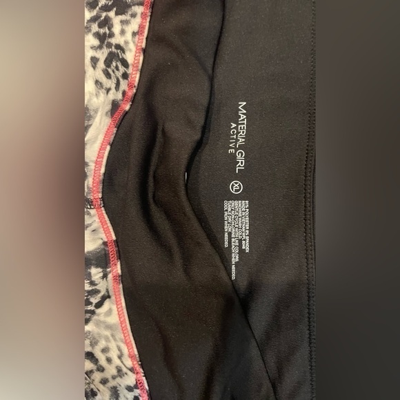 Material Girl Active Workout Leggings Multicolor Pink Black and White Size XL - Picture 4 of 4